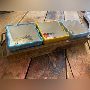 The Pioneer Woman Blue and Yellow Floral Dish Set